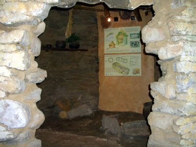 A castro ruin at the Castro de Neixon park and museum