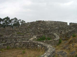 Close up view of a section of the castro