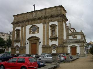 Church behind Ferrol parador hotel