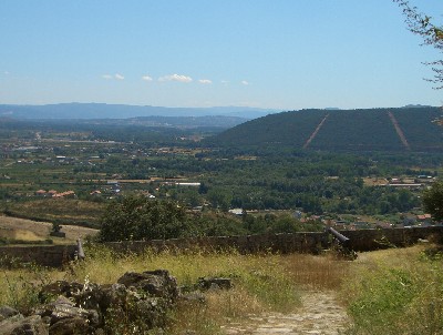 The view from the top of Monterrei Castle