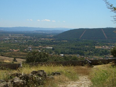 The view from the top of Monterrei Castle 