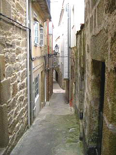 A narrow colonnade