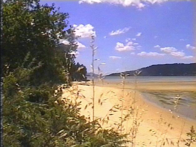 La praia de Testal cerca de Noia