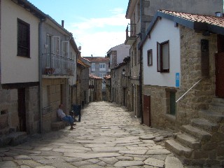 One of the steep streets in the old town