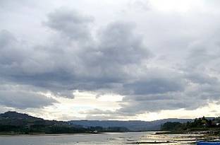 Coastal view on a cloudy day