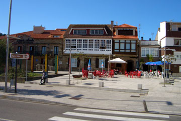 A plaza in Camarinas