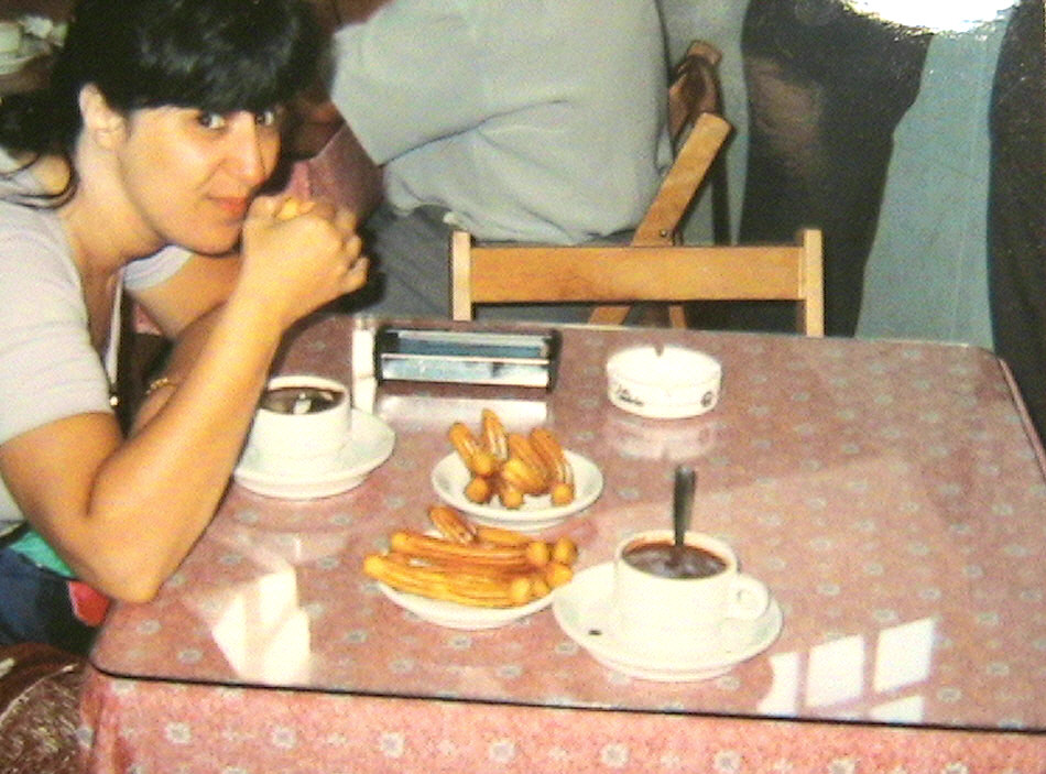 Churros and hot chocolate