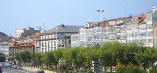 Buildings facing A Coruna harbour