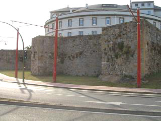 A section of A Coruna's Roman wall