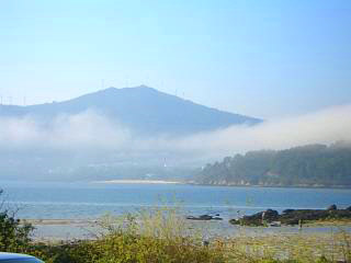  Galician landscape, a mist over Noia's bay
