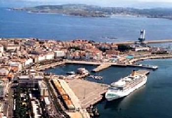 The port at la Coruna city