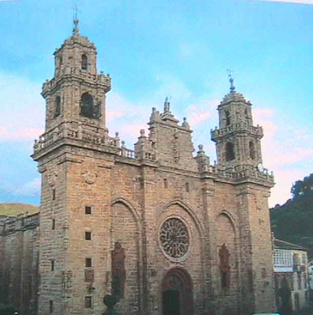 The cathedral facade at Mondonedo