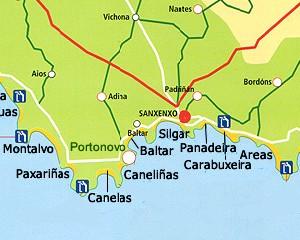 Map of Sanxenxo