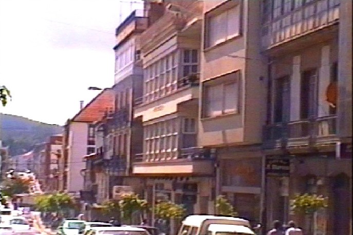 A major road in to the town