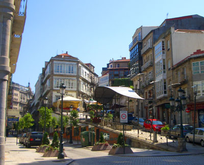 Between the old district and the marina of Vigo