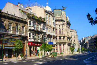 A terrace of buildings just above the old quarter