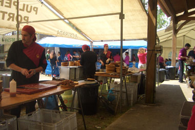 One of the other food areas, this time for pulpo and meat