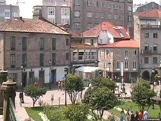 Looking down on the ferreria plaza