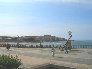 The long promenade at A Coruna city