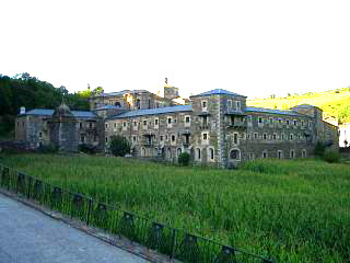 A view of Samos monastery from a distance