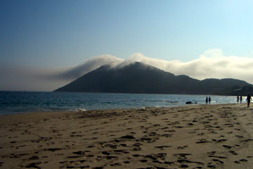 A sea fret coming down the coast