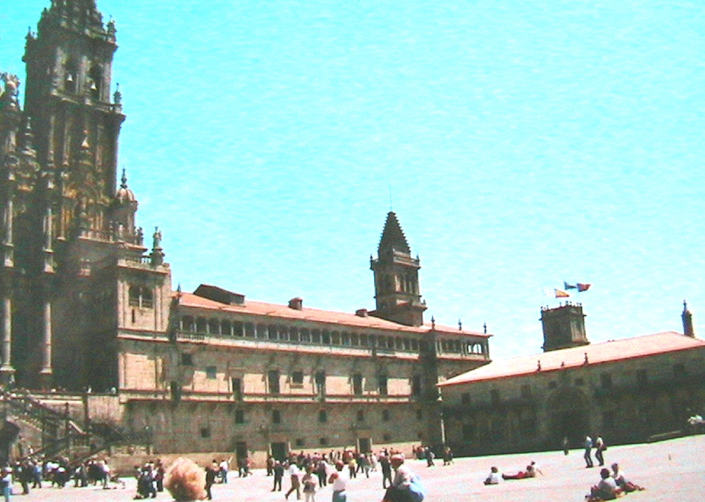 The main square in Santiago de Compostela.