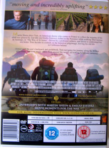 DVD cover (back) - The Way