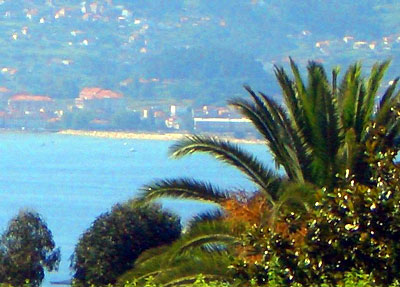 A distat view of a beach