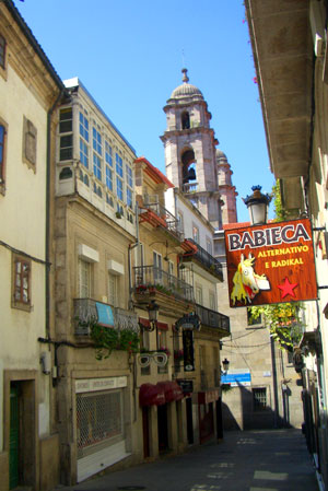 The old town with Santa Maria church in the background