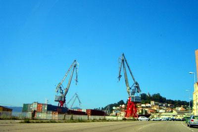 The industrial part of the port